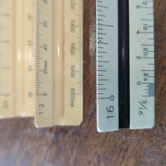 12 Inch Architect/Engineer /Metric Triangular Scale Ruler - Picture 5 of 8
